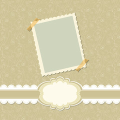 Retro baby frame vintage photo