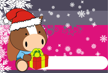 horse baby claus cartoon background