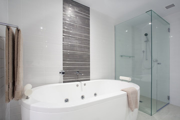 Shower and bath tub