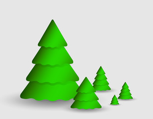 Card with christmas tree