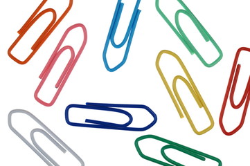 Bunte Büroklammern