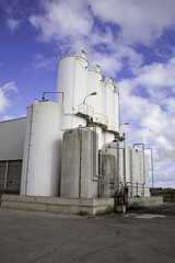 White storage silos