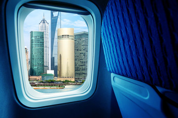 Plane landing in Shanghai