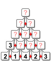 Mathematical census pyramid for children as an illustration