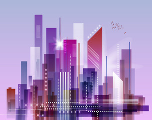 Modern cityscape concept background