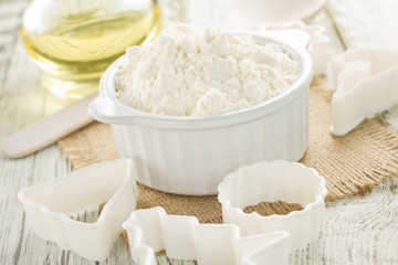 Flour, oil