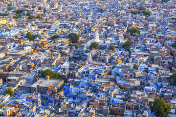 Jodhpur the "blue city" in Rajasthan state in India