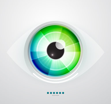 Abstract techno eye. Vector illustration