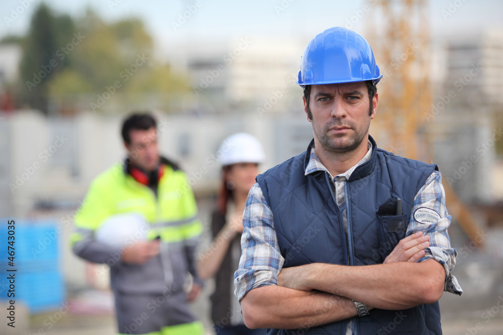 Wall mural Foreman on site