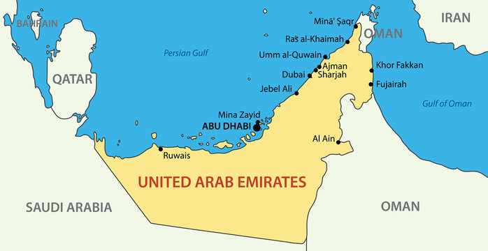 United Arab Emirates - vector map