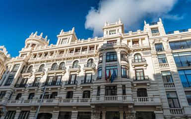 Obraz premium Façades de la Gran Via àMadrid