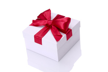 Little gift on white background