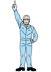 一番ポーズの建築マン