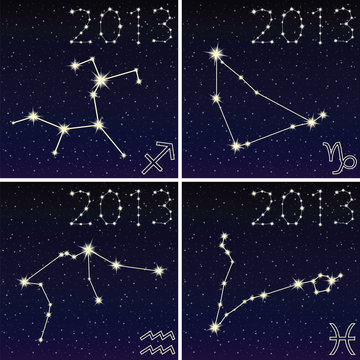 constellation of  capricorn, aquarius, sagittarius, pisces 2013