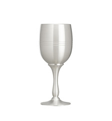 An elegant pewter wine glass