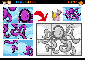 Cartoon octopus puzzle game