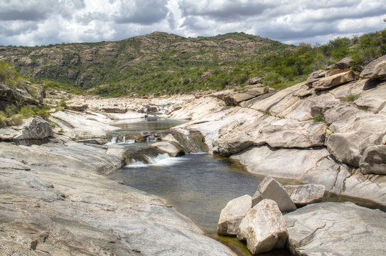 View over the river in Mina Clavera, Argentina