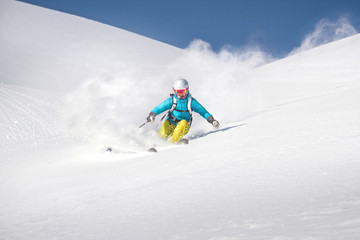 Female freeride skier