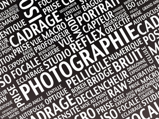 nuage de mots : photographie