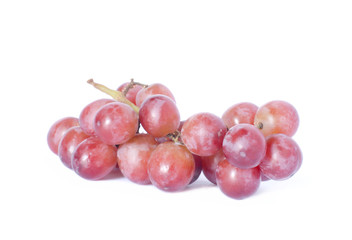 fresh purple grape  on white background