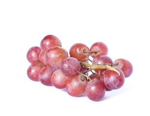 fresh purple grape  on white background