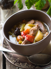 A bowl of soup