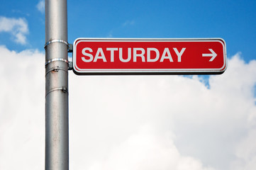 Street sign - saturday