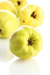 sweet quinces, isolated on white