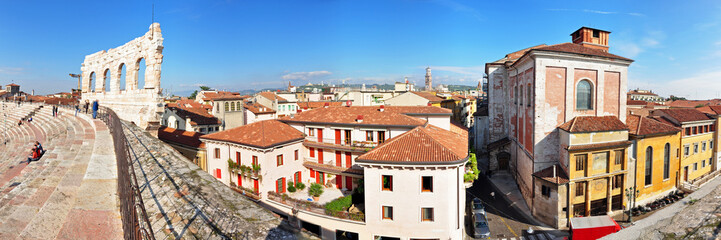 Fototapeta na wymiar Panoramafoto Verona, Altstadt