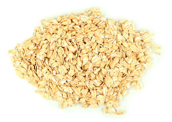 Oat flakes isolated on white