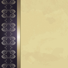 vintage background with a grunge texture golden border