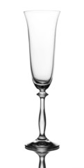 Empty glass isolated on white