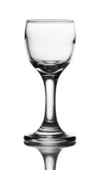 Empty glass isolated on white