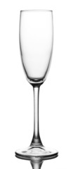 Empty glass isolated on white