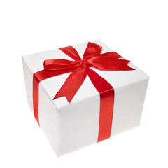 gift box over white background