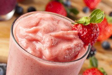 Fresh Organic Strawberry Smoothie