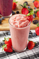 Fresh Organic Strawberry Smoothie