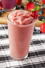 Fresh Organic Strawberry Smoothie