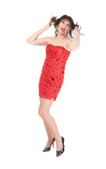 Portrait of drag queen. Man dressed as Woman