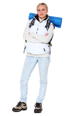 Woman with a backpack
