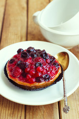 Sweet dessert with berries