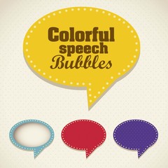 Retro speech bubbles