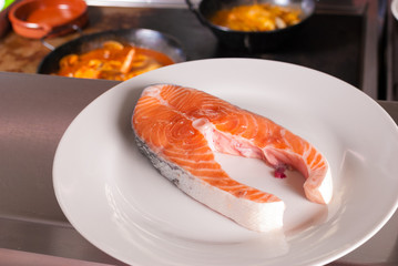 Raw salmon