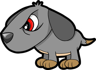 Tough Mean Puppy Dog Vector