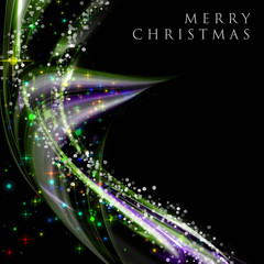 Fantastic christmas wave design with snowflakes and stars