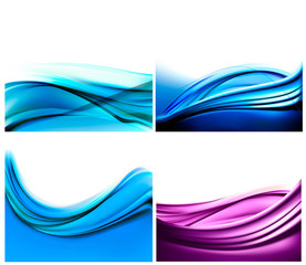 Set of business elegant color abstract backgrounds