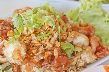Fried soft shell crab
