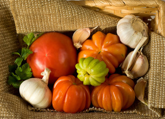 vegetables in basket