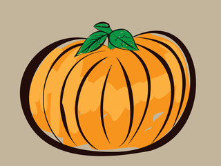 Colorful pumpkin illustration