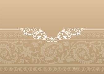 wedding template, paisley floral pattern , royal India